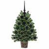 Kunstig juletre med 150 LED med stativ grønn 75 cm PE og PVC