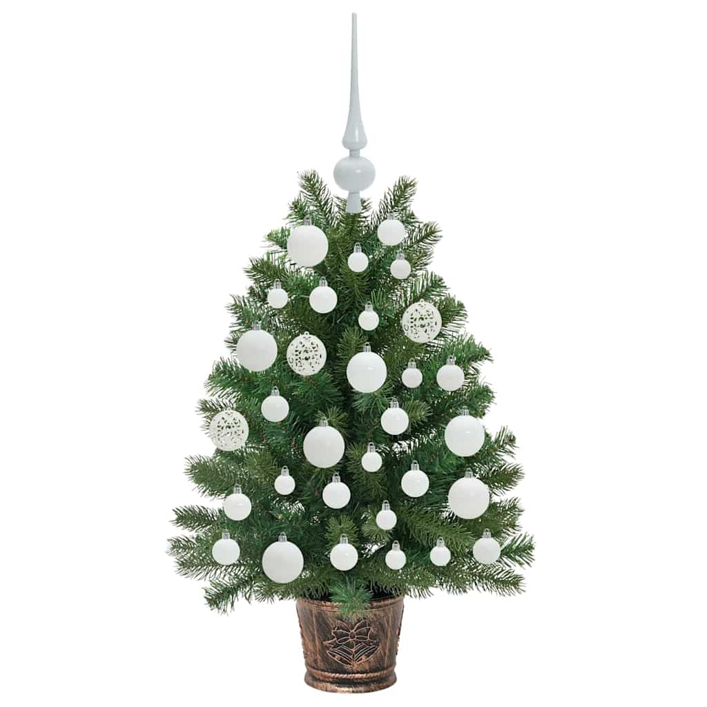 Kunstig juletre med 150 LED med stativ grønn 75 cm PE og PVC