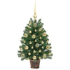 Kunstig juletre med 150 LED med stativ grønn 75 cm PE og PVC