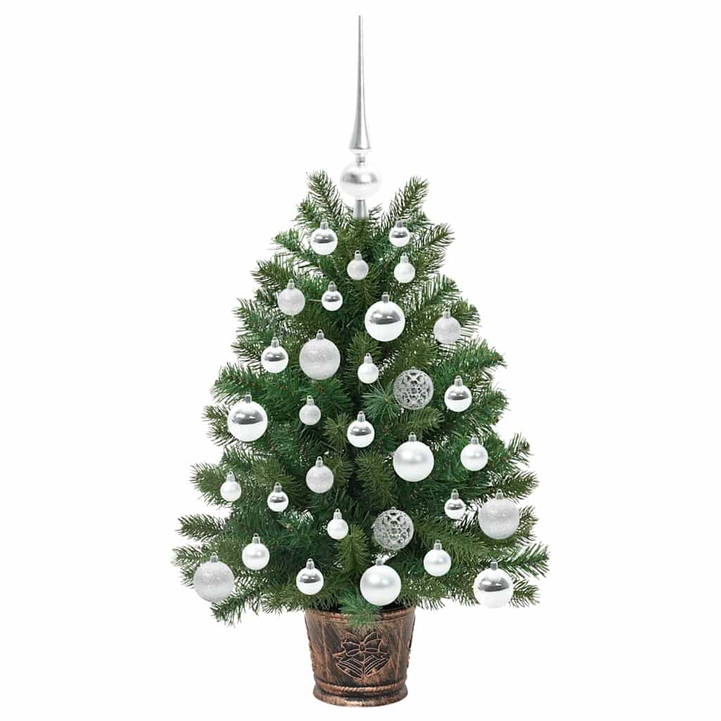 Kunstig juletre med 150 LED med stativ grønn 75 cm PE og PVC