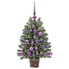 Kunstig juletre med 150 LED med stativ grønn 75 cm PE og PVC