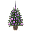 Kunstig juletre med 150 LED med stativ grønn 75 cm PE og PVC