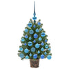 Kunstig juletre med 150 LED med stativ grønn 75 cm PE og PVC
