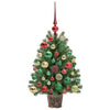 Kunstig juletre med 150 LED med stativ grønn 75 cm PE og PVC