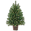 Kunstig juletre med 150 LED med stativ grønn 95 cm PE og PVC