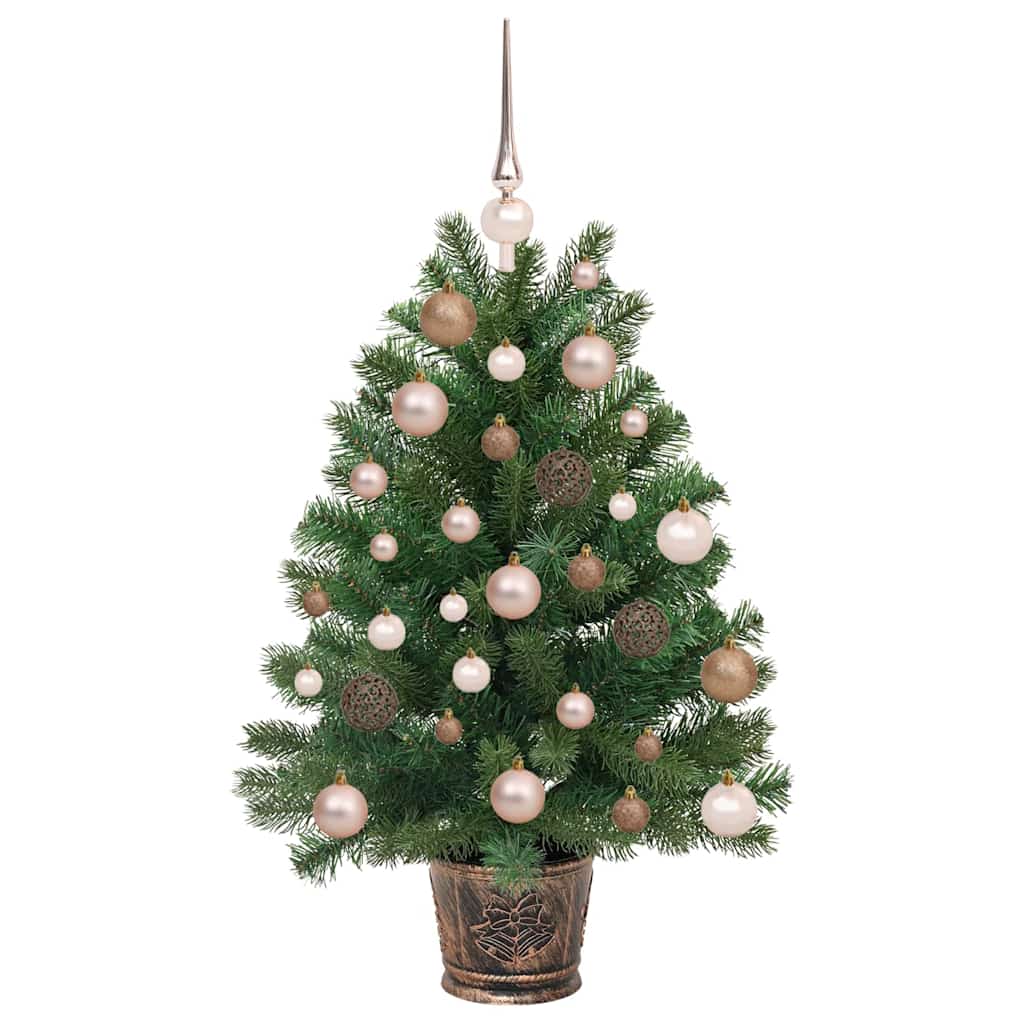 Kunstig juletre med 150 LED med stativ grønn 95 cm PE og PVC