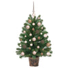 Kunstig juletre med 150 LED med stativ grønn 95 cm PE og PVC