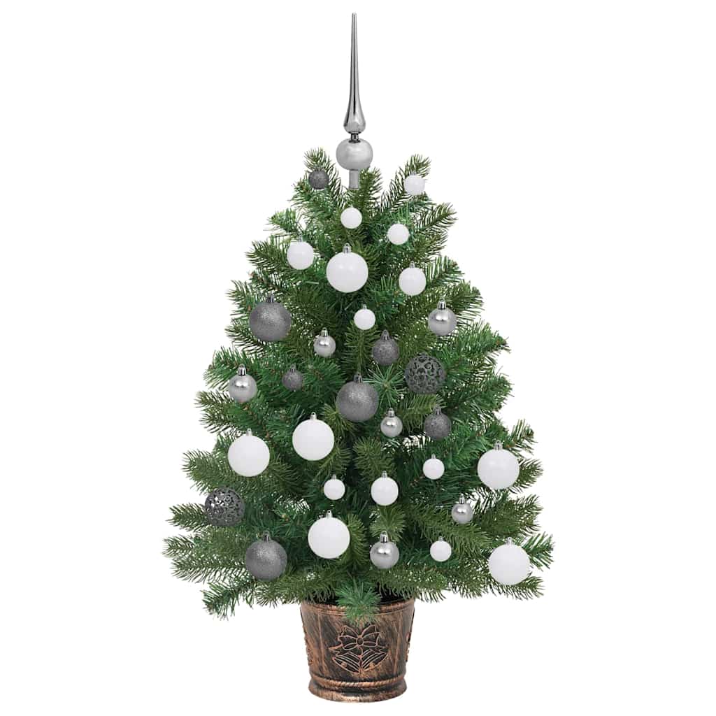 Kunstig juletre med 150 LED med stativ grønn 95 cm PE og PVC