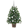 Kunstig juletre med 150 LED med stativ grønn 95 cm PE og PVC