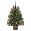 Kunstig juletre med 150 LED med stativ grønn 95 cm PE og PVC