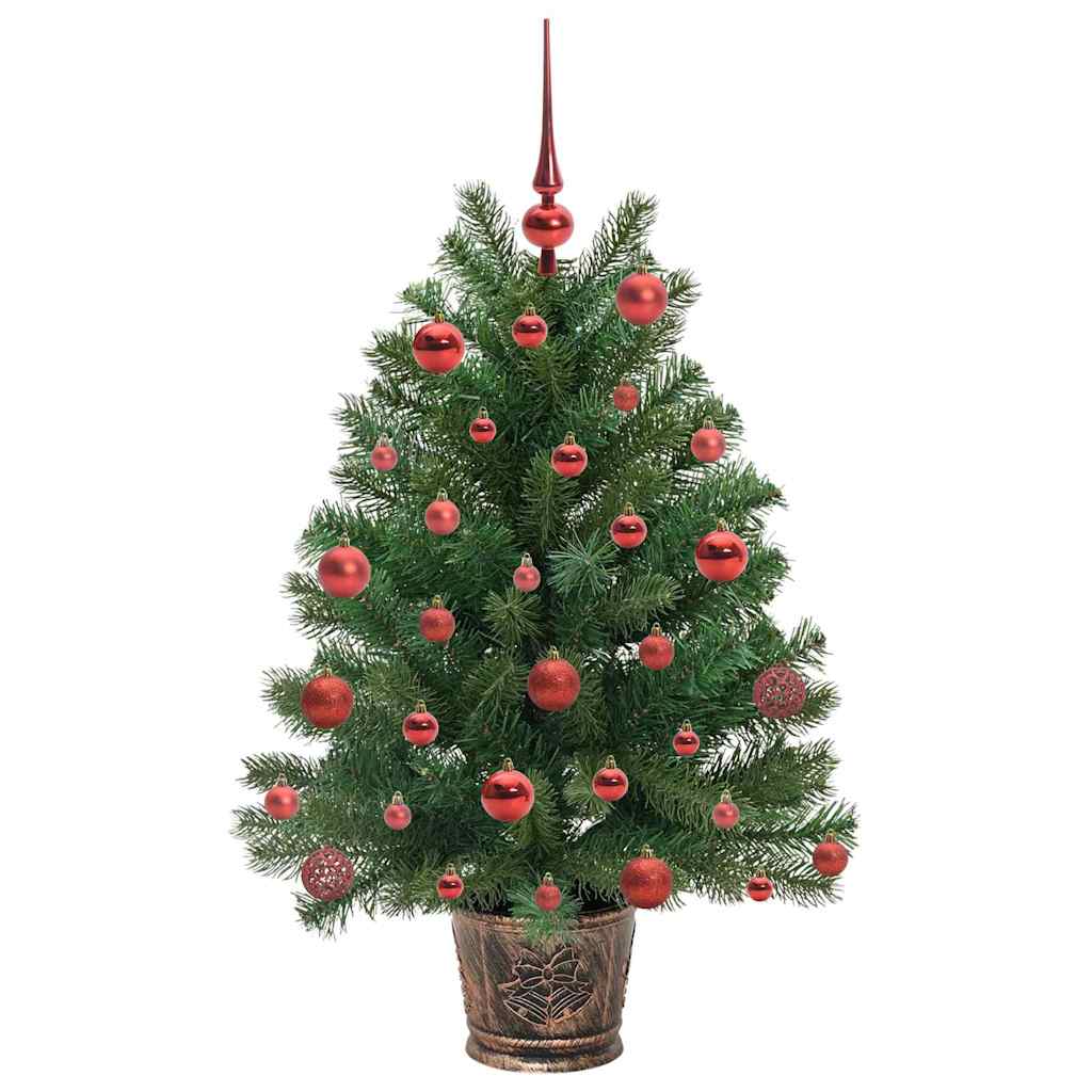 Kunstig juletre med 150 LED med stativ grønn 95 cm PE og PVC