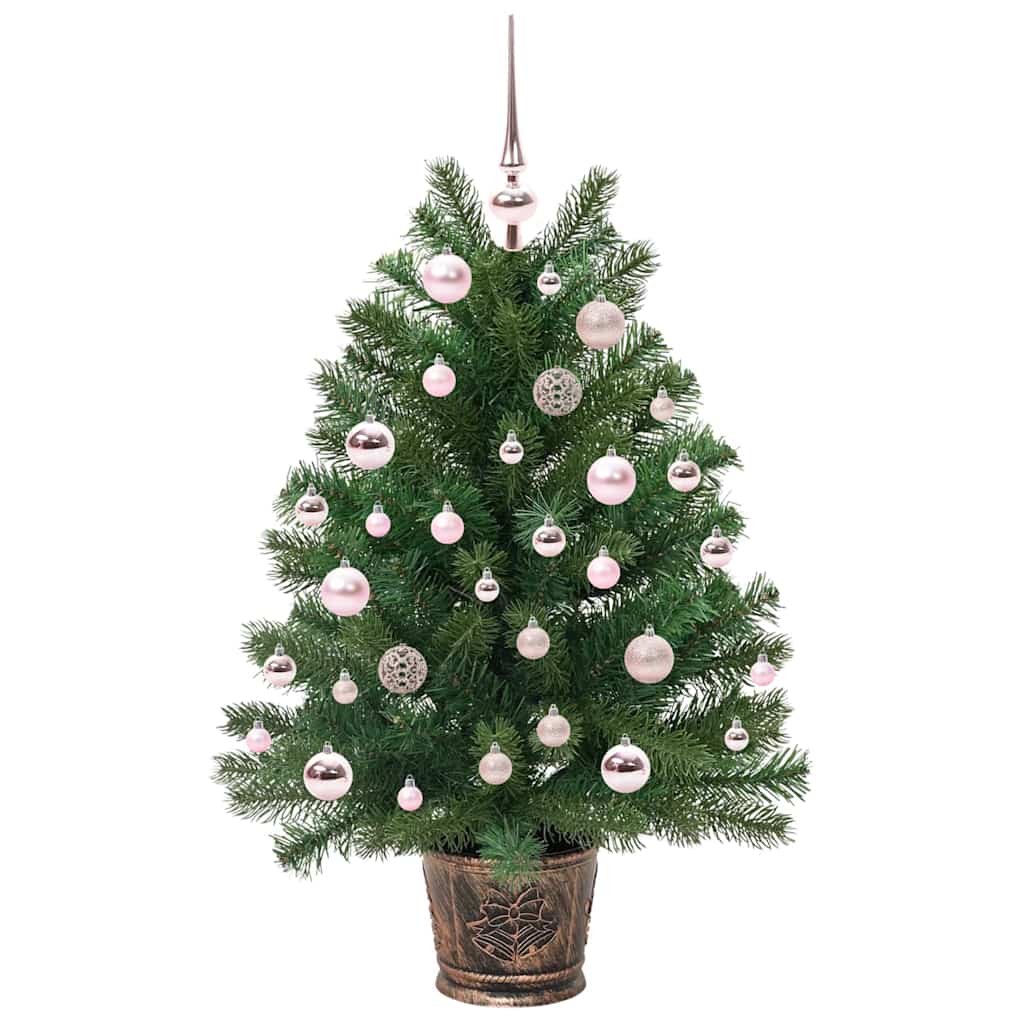 Kunstig juletre med 150 LED med stativ grønn 95 cm PE og PVC