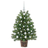 Kunstig juletre med 150 LED med stativ grønn 95 cm PE og PVC