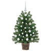 Kunstig juletre med 150 LED med stativ grønn 95 cm PE og PVC