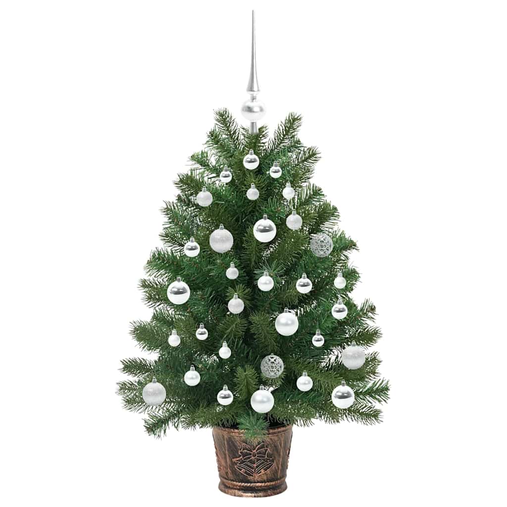 Kunstig juletre med 150 LED med stativ grønn 95 cm PE og PVC