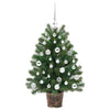 Kunstig juletre med 150 LED med stativ grønn 95 cm PE og PVC