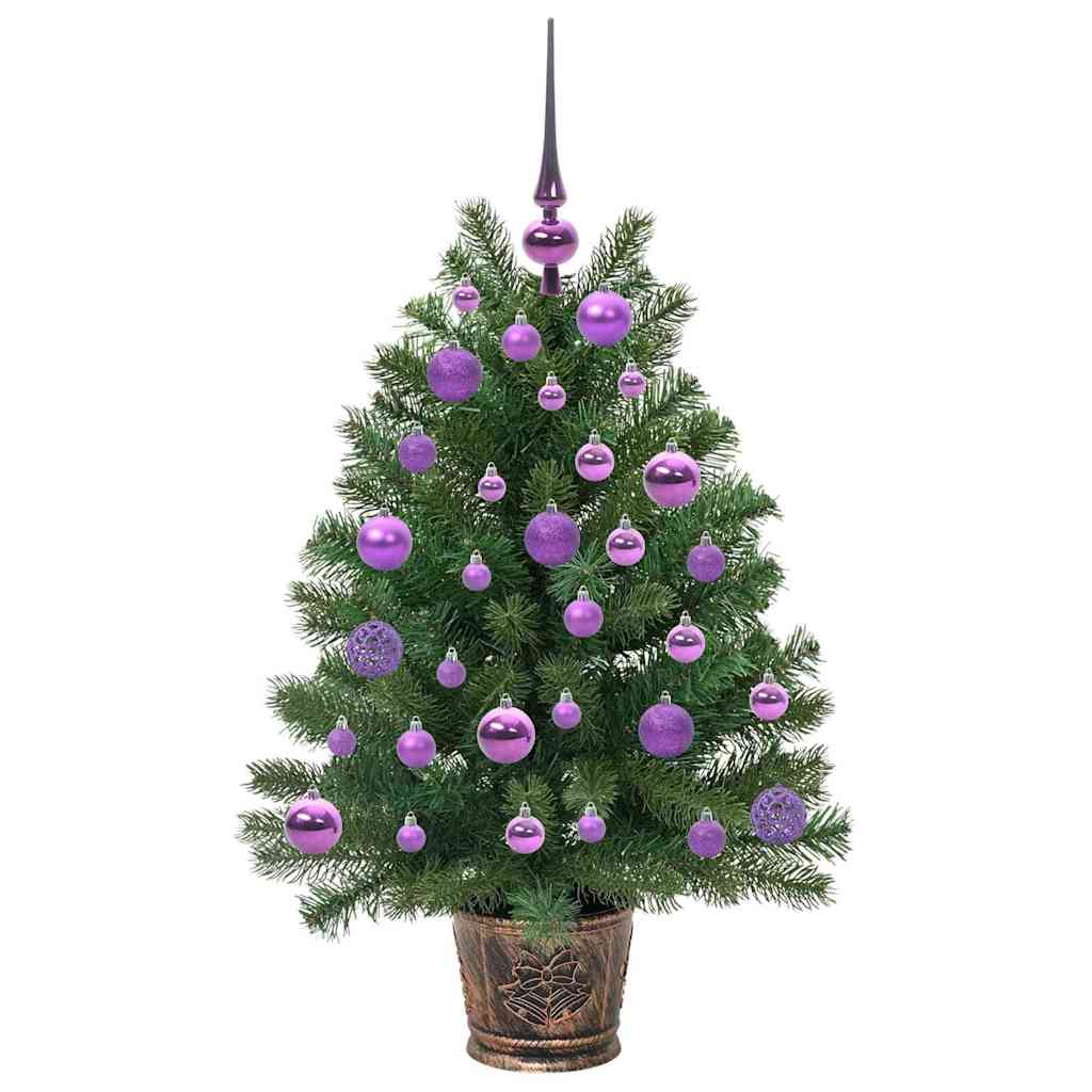 Kunstig juletre med 150 LED med stativ grønn 95 cm PE og PVC