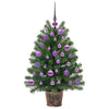 Kunstig juletre med 150 LED med stativ grønn 95 cm PE og PVC