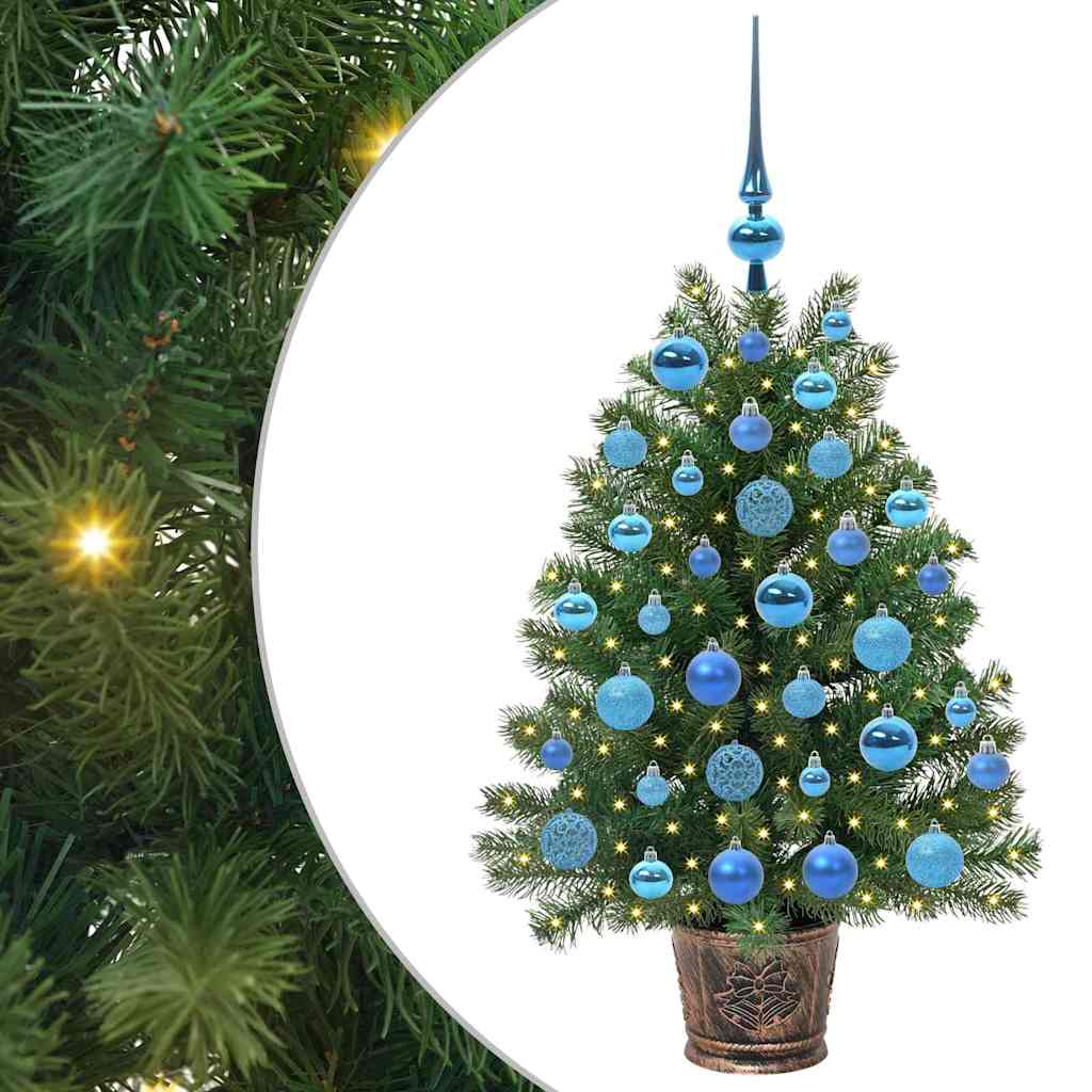 Kunstig juletre med 150 LED med stativ grønn 95 cm PE og PVC
