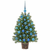 Kunstig juletre med 150 LED med stativ grønn 95 cm PE og PVC