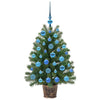 Kunstig juletre med 150 LED med stativ grønn 95 cm PE og PVC