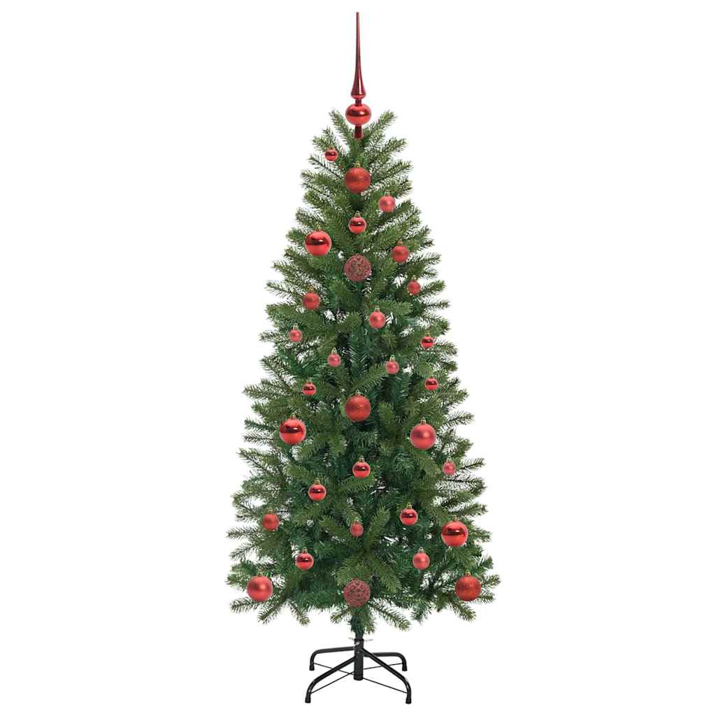Kunstig juletre med 150 LED med stativ grønn 120 cm PE og PVC