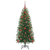 Kunstig juletre med 150 LED med stativ grønn 120 cm PE og PVC