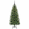 Kunstig juletre med 150 LED med stativ grønn 120 cm PE og PVC