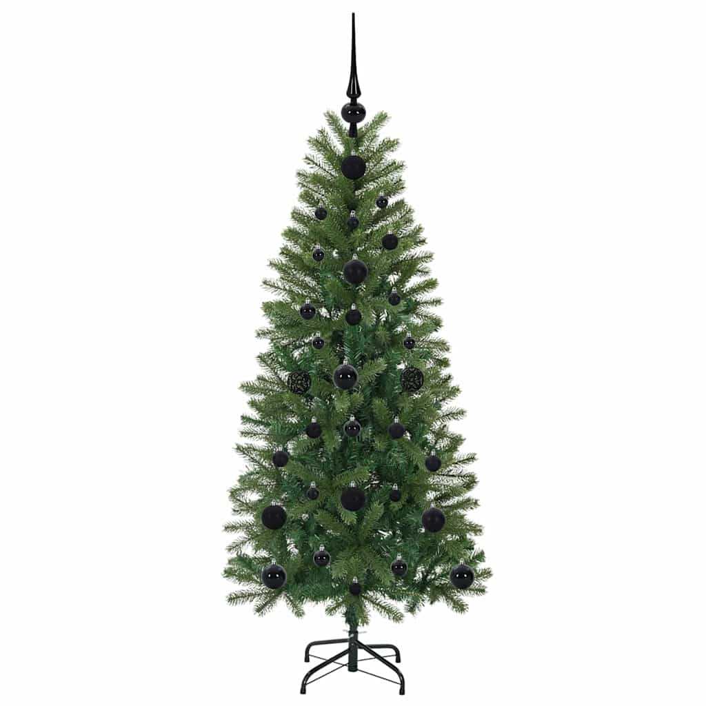 Kunstig juletre med 150 LED med stativ grønn 120 cm PE og PVC