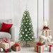 Kunstig juletre med 150 LED med stativ grønn 120 cm PE og PVC
