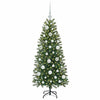 Kunstig juletre med 150 LED med stativ grønn 120 cm PE og PVC