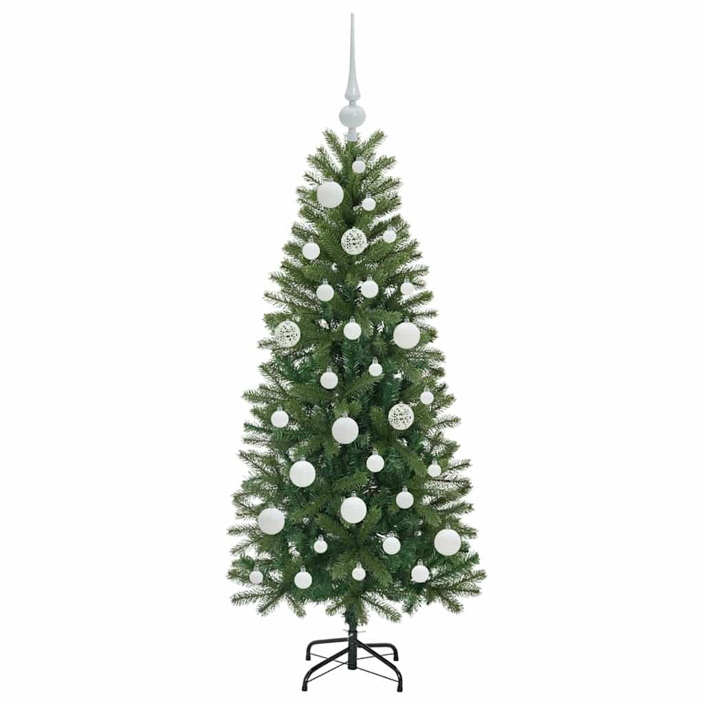 Kunstig juletre med 150 LED med stativ grønn 120 cm PE og PVC