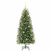 Kunstig juletre med 150 LED med stativ grønn 120 cm PE og PVC