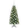 Kunstig juletre med 150 LED med stativ grønn 120 cm PE og PVC