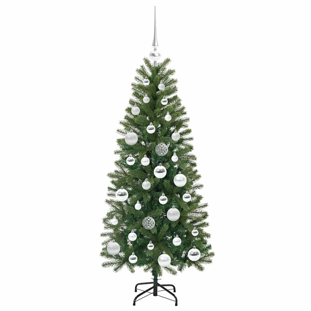 Kunstig juletre med 150 LED med stativ grønn 120 cm PE og PVC