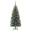 Kunstig juletre med 150 LED med stativ grønn 120 cm PE og PVC