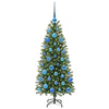 Kunstig juletre med 150 LED med stativ grønn 120 cm PE og PVC