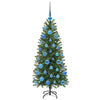 Kunstig juletre med 150 LED med stativ grønn 120 cm PE og PVC