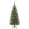 Kunstig juletre med 150 LED med stativ grønn 120 cm PE og PVC