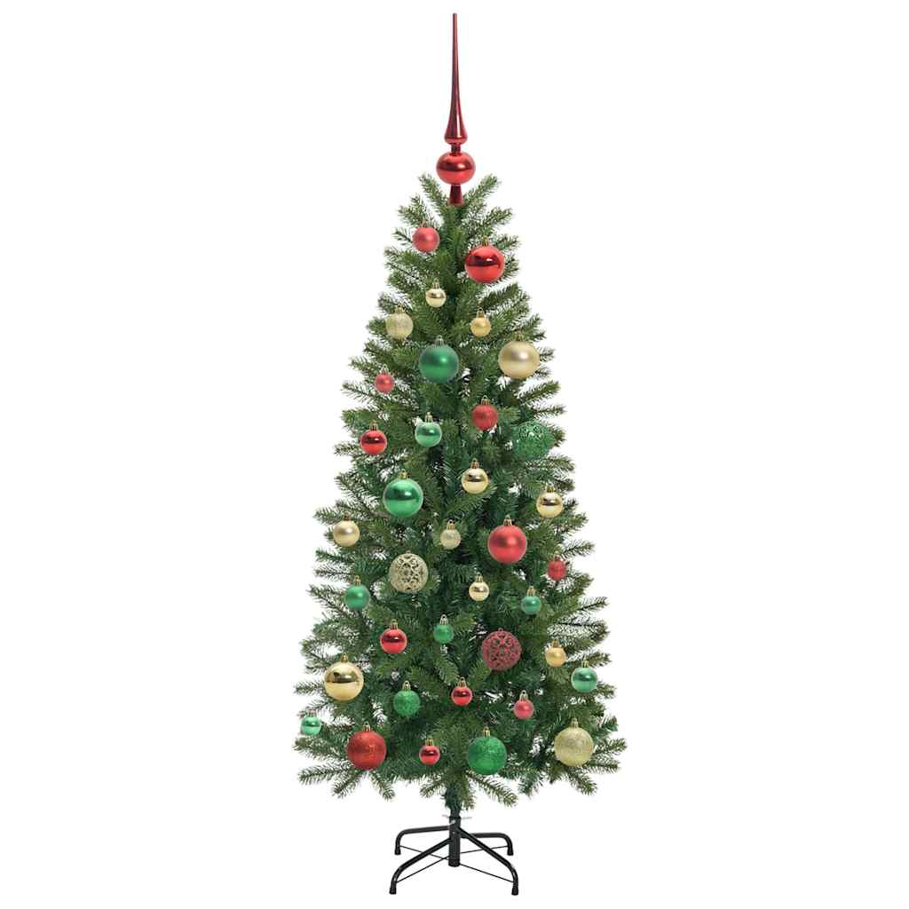 Kunstig juletre med 150 LED med stativ grønn 120 cm PE og PVC