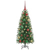 Kunstig juletre med 150 LED med stativ grønn 120 cm PE og PVC