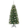 Kunstig juletre med 150 LED med stativ grønn 150 cm PE og PVC