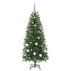 Kunstig juletre med 150 LED med stativ grønn 150 cm PE og PVC