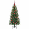 Kunstig juletre med 150 LED med stativ grønn 150 cm PE og PVC