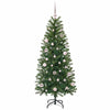 Kunstig juletre med 150 LED med stativ grønn 150 cm PE og PVC