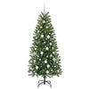 Kunstig juletre med 150 LED med stativ grønn 150 cm PE og PVC