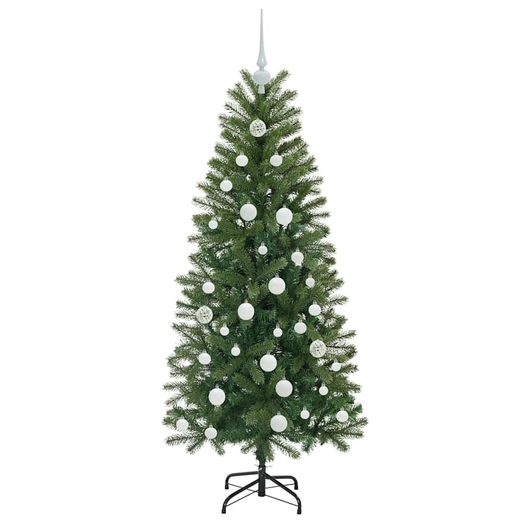 Kunstig juletre med 150 LED med stativ grønn 150 cm PE og PVC
