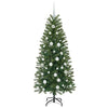 Kunstig juletre med 150 LED med stativ grønn 150 cm PE og PVC