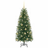 Kunstig juletre med 150 LED med stativ grønn 150 cm PE og PVC