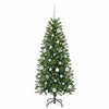 Kunstig juletre med 150 LED med stativ grønn 150 cm PE og PVC